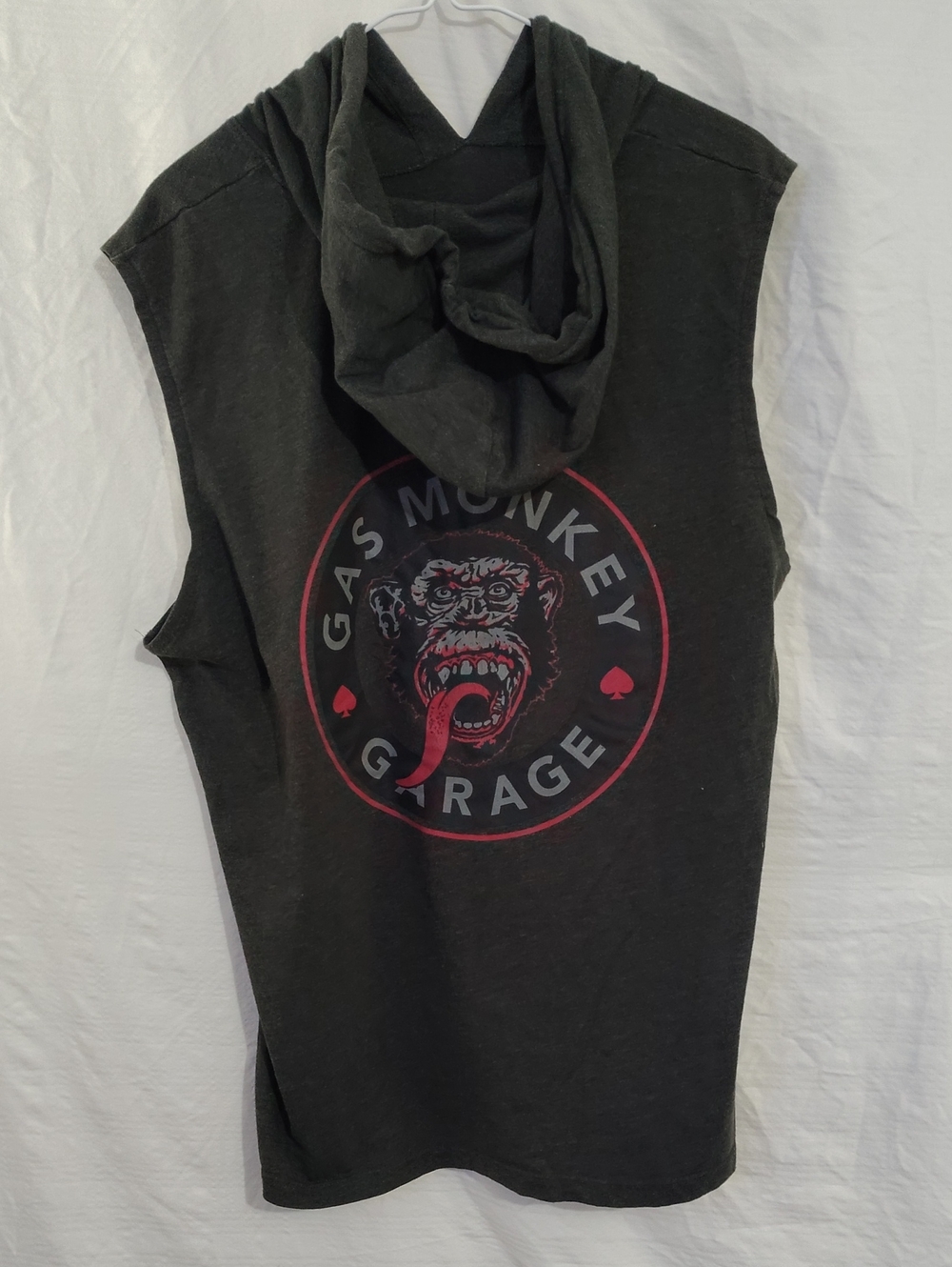 Gas Monkey Garage Men’s Black Sleeveless Hoodie Tank Top